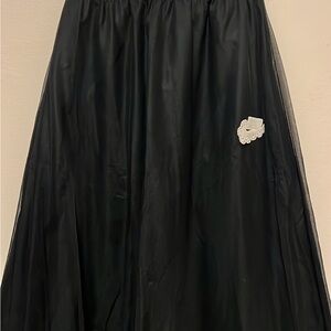 Nike Black A-Line Skirt with White Accent